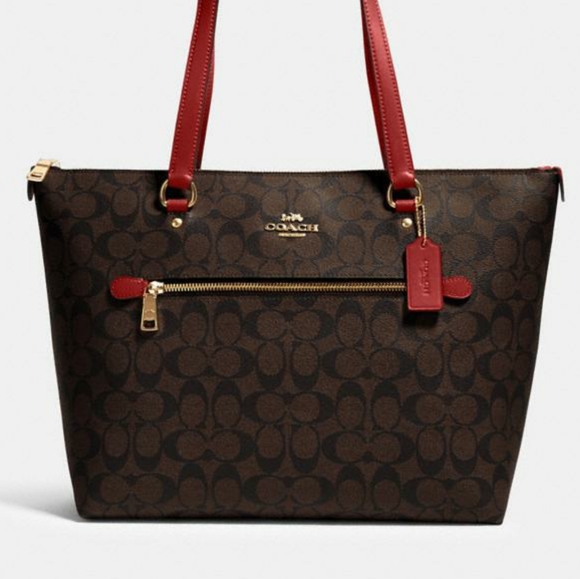⚜COACH Gallery Tote In Signature Canvas - Picture 12 of 13